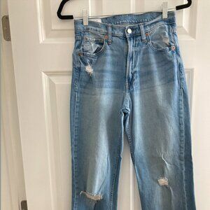 Gap Loose High Rise Ripped Jeans